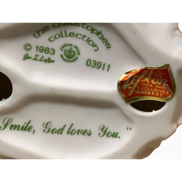 Lenox Precious Moments January Girl Figurine "Smile God Loves You" 1983 - Picture 10 of 10